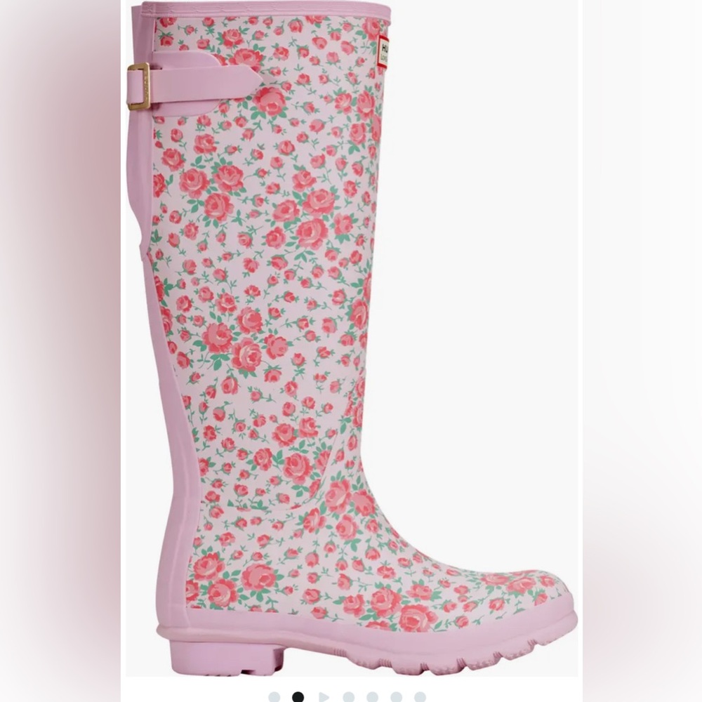 Hunter x LoveShackFancy Pink Floral Women's Rain Boots